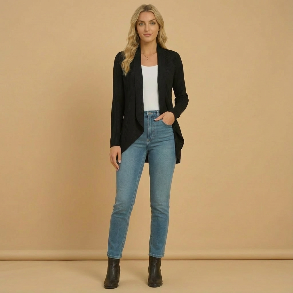 Damski Zimowy Kardigan | Szydełkowy