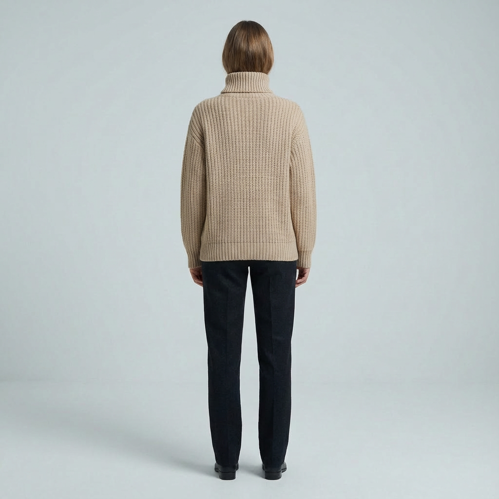 Damski Sweter Z Golfem | Oversize