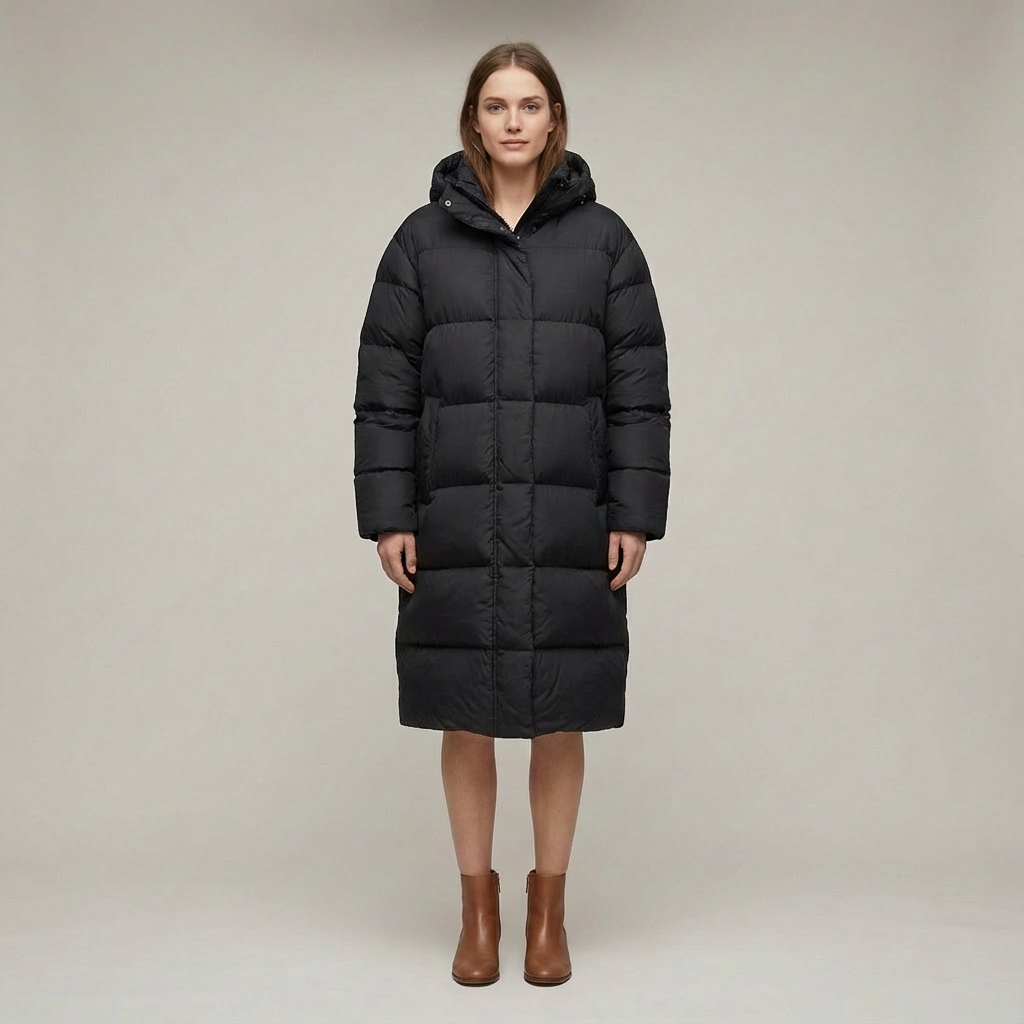 Damska Zimowa Kurtka Puchowa | Długa