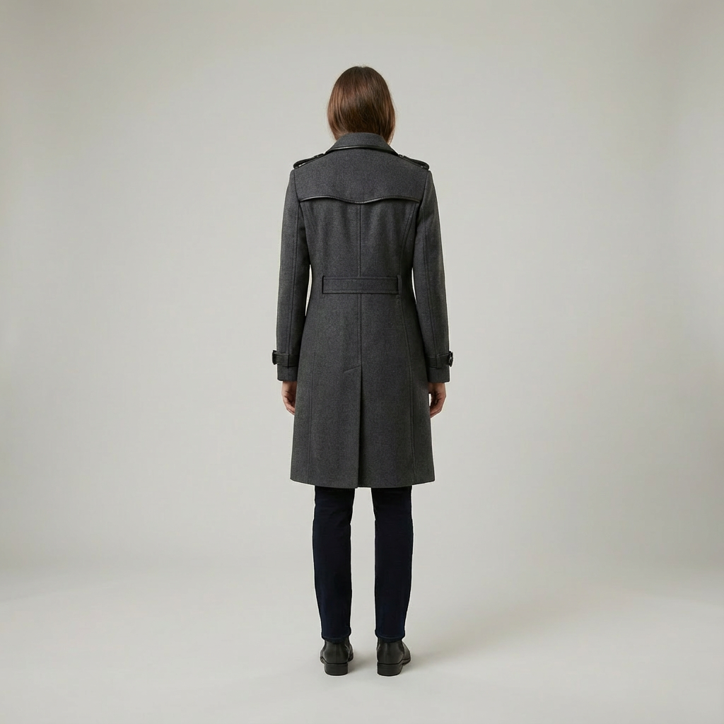 Damski Długi Płaszcz Trench | Zimowy