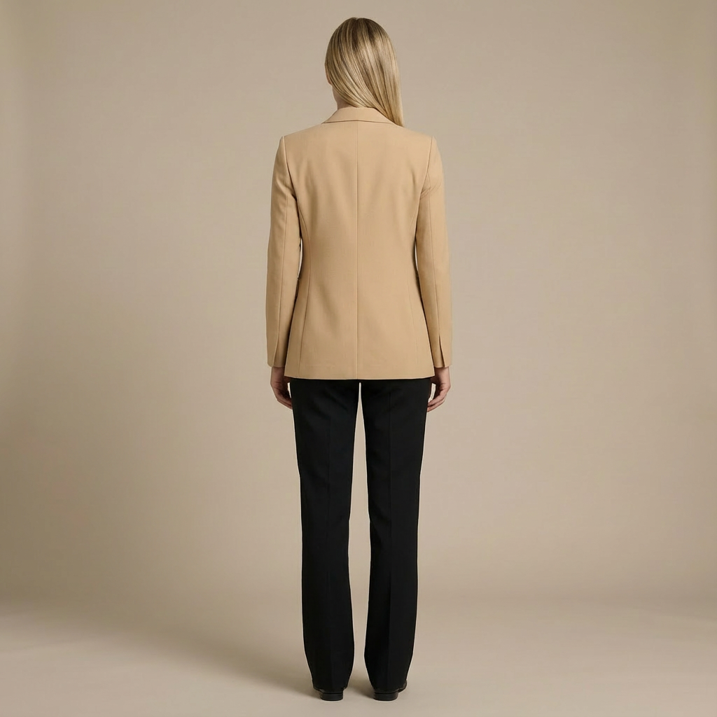 Damska Sukienka Zakietowa Z Długim Rękawem | Midi