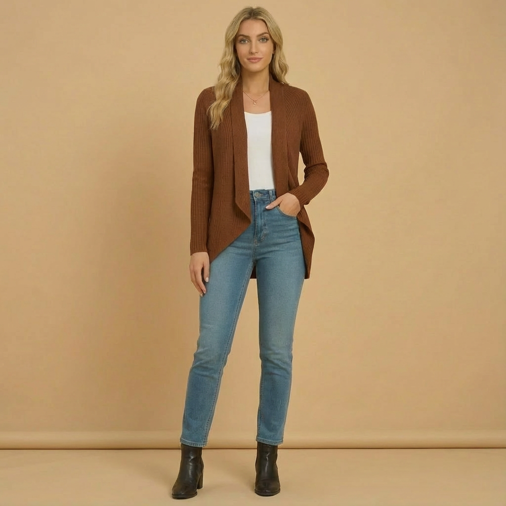 Damski Zimowy Kardigan | Szydełkowy